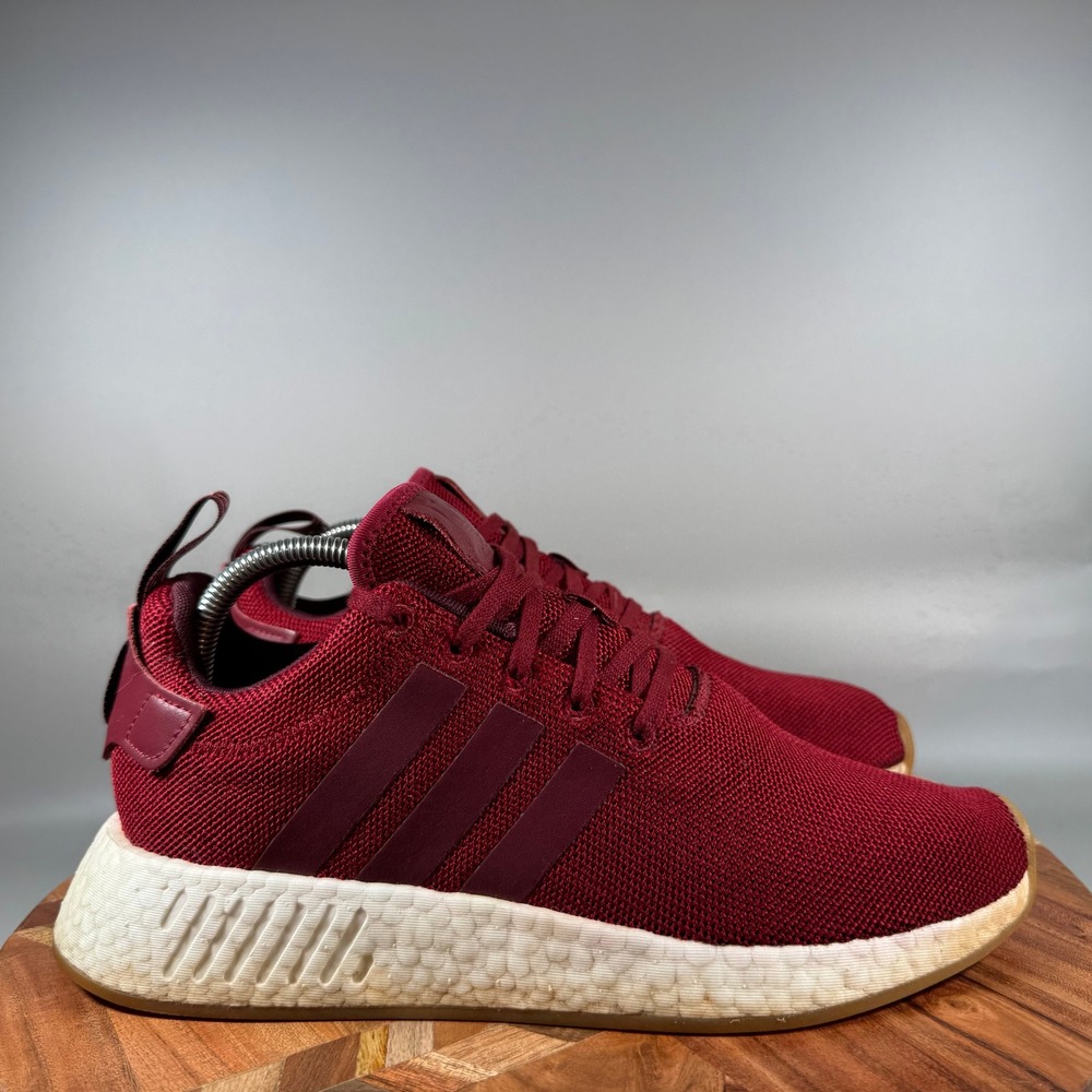 Adidas NMD R1 Burgundy Maroon Gum Mens Sneakers CQ2404 Size 8.5